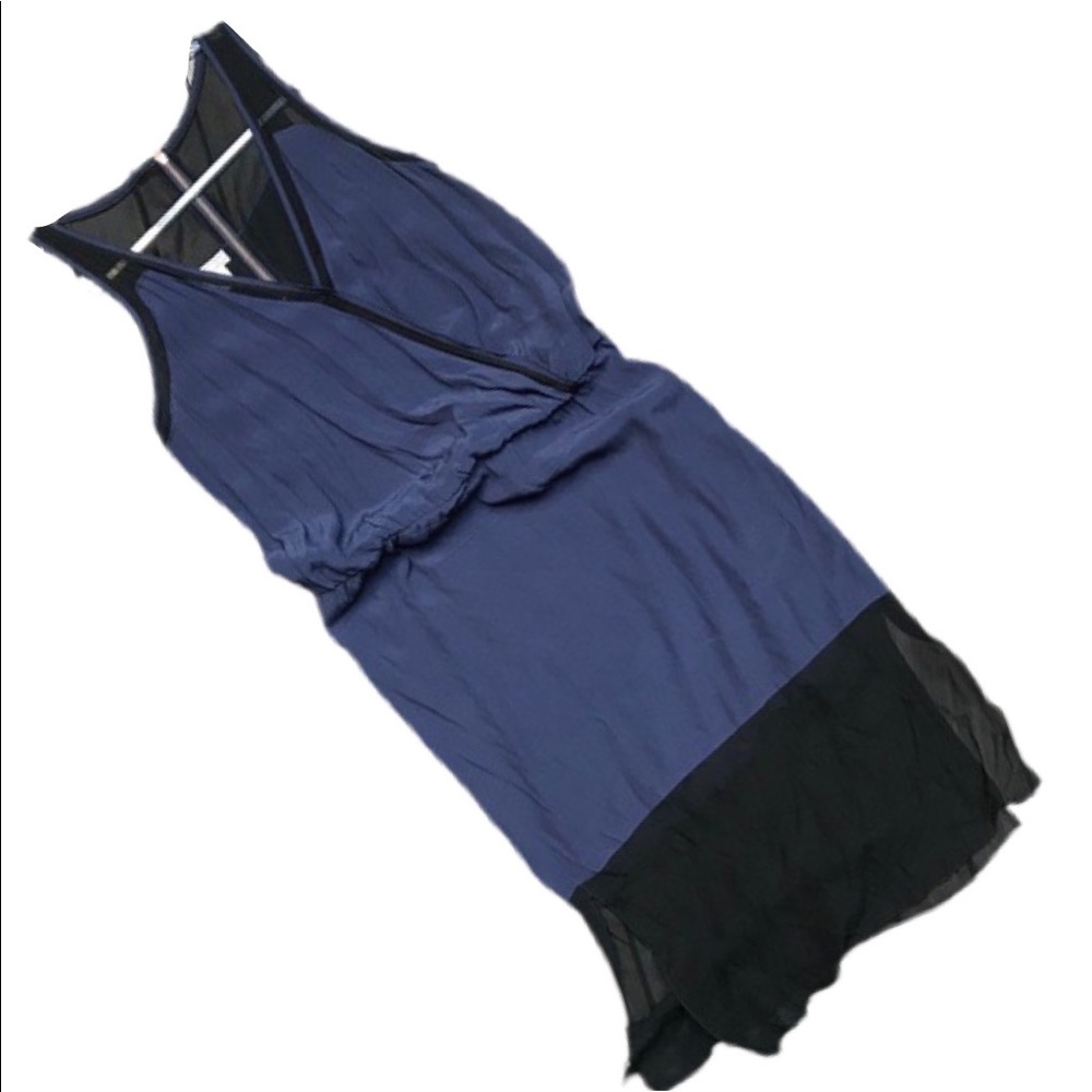 HOUSE OF DAGMAR Navy Black Zip Up Sleeveless Dress